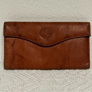 Julia Buxton Brown Genuine Cowhide Leather Wallet